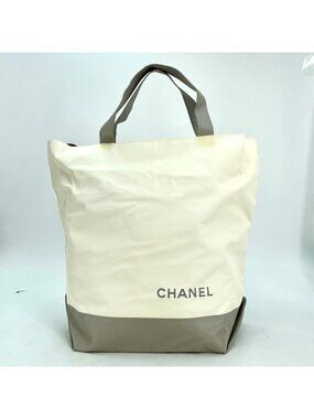 Chanel Tote Shoulder Bag Sports Line White Travel CC Logo